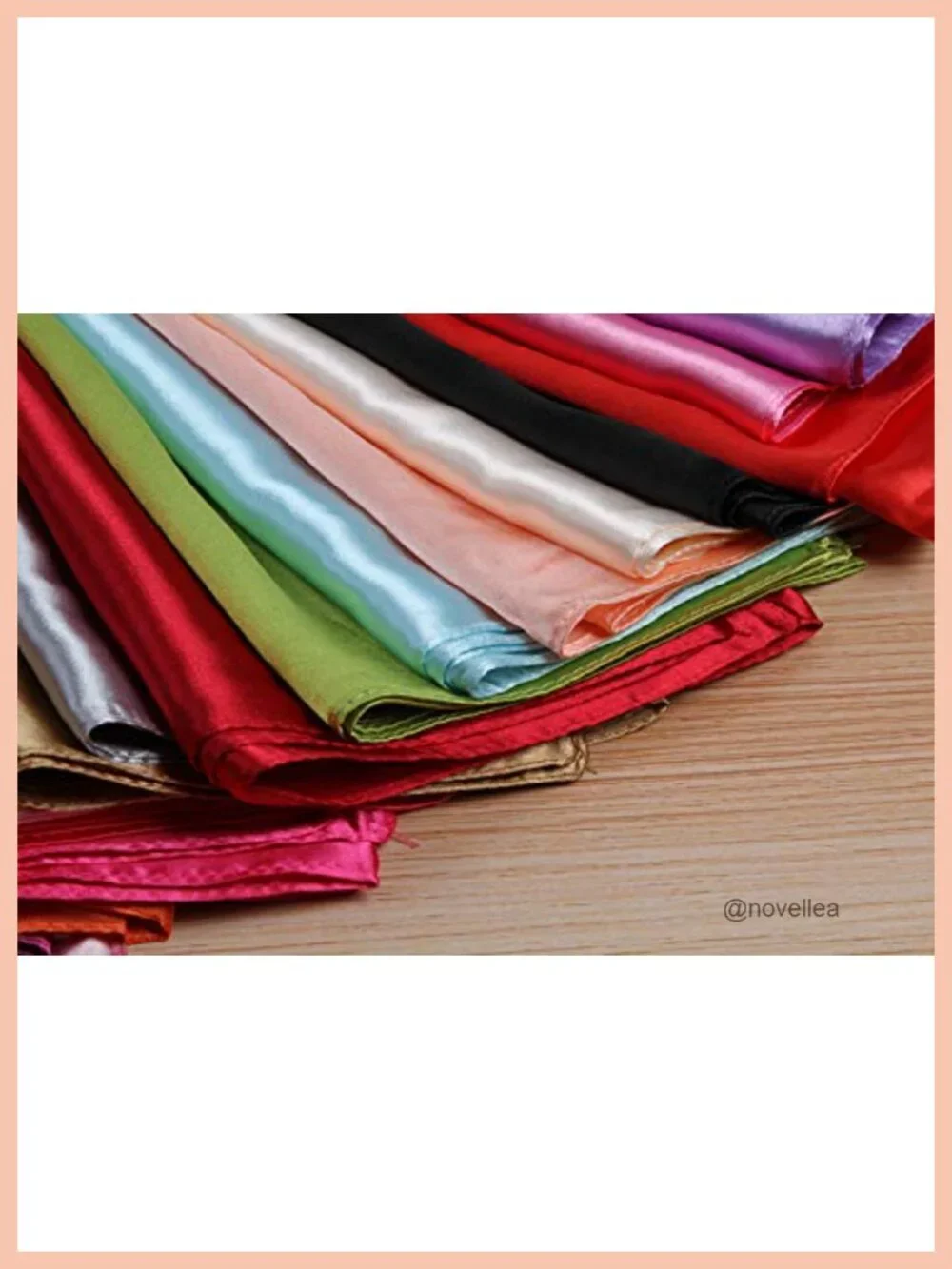 Satin Chiffon Scarves 6 Pack Square Handkerchief Neck Scarf for Women Girls